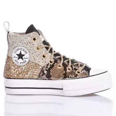 Converse Elevated Platform Sneakers For Women In Animal Print