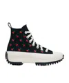 Converse Black Run Star Hike Platform Cherries High Top Sneakers In Black