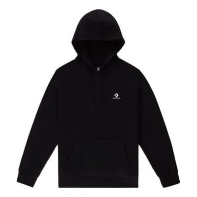 Converse Embroidered Star Chevron French Terry Pullover Hoodie 'black'