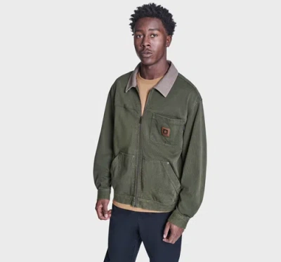 Converse Essential Zip Jacket In Green