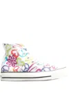 Converse Floral-print Sneakers In White