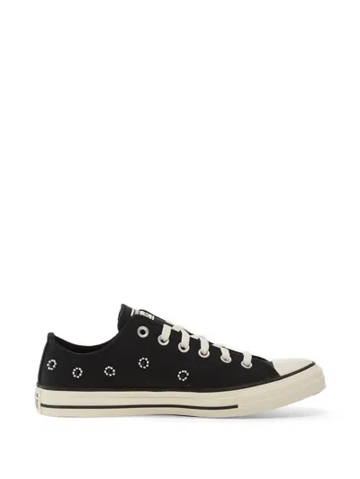 Converse Flower-applique Chuck Taylor All Star Sneakers In Black