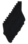 Converse Foundational 6-pack Half Crew Socks In Black