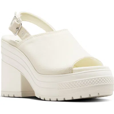 Converse Gender Inclusive Chuck 70 De Luxe Heel Slingback Sandal In Egret/egret/egret
