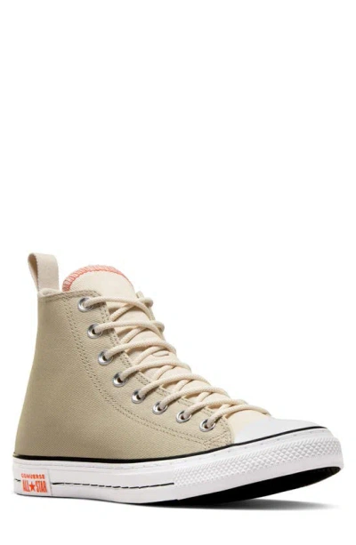Converse Gender Inclusive Chuck Taylor® All Star® High Top Sneaker In Beach Stone/ Natural Ivory