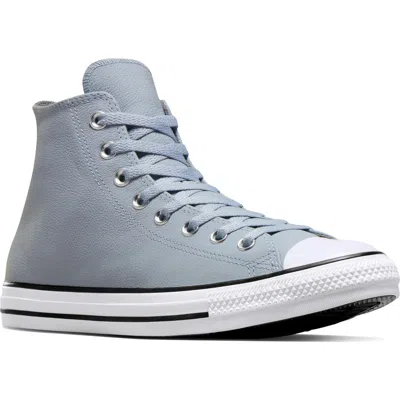 Converse Gender Inclusive Chuck Taylor® All Star® Leather High Top Sneaker In Stingray Grey