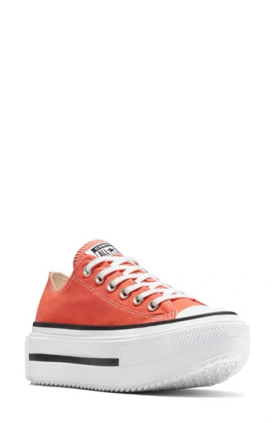 Converse Gender Inclusive Chuck Taylor® All Star® Lift Platform Oxford Sneaker In Vermillion Red/white/black