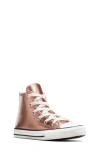 Converse Gender Inclusive Chuck Taylor All Star Metallic Canvas High Top Sneaker In Gold/egret/black