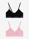 Converse Girls 2 Pack Triangle Bralette Set Pink In Pink