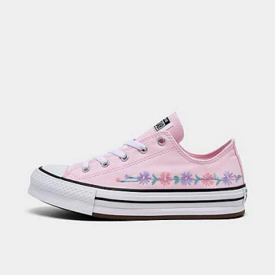 Converse Girls' Big Kids' Chuck Taylor All Star Eva Lift Florals Platform Casual Shoes In Sugar Berry/white/black