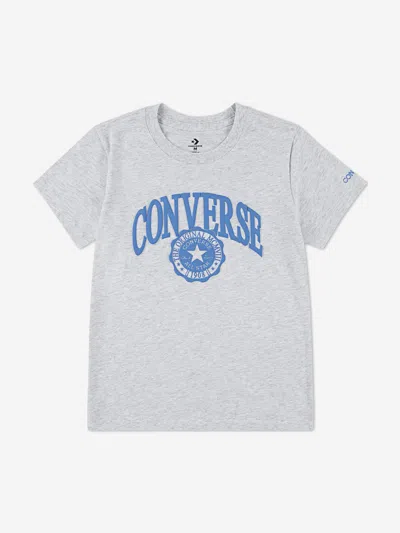 Converse Kids'  Girls Classic Graphic T-shirt In Grey