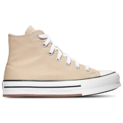 Converse Kids' Girls  Chuck Taylor All Star Eva Lift Hi In Tan/white