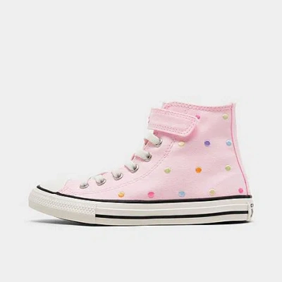 Converse Girls' Little Kids' Chuck Taylor All Star Embroidered Polka Dots Easy On Casual Shoes In Sugar Berry/multi/vintage White