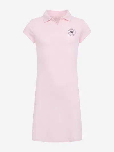 Converse Babies' Girls Polo Ctp Fitted Dress In Pink