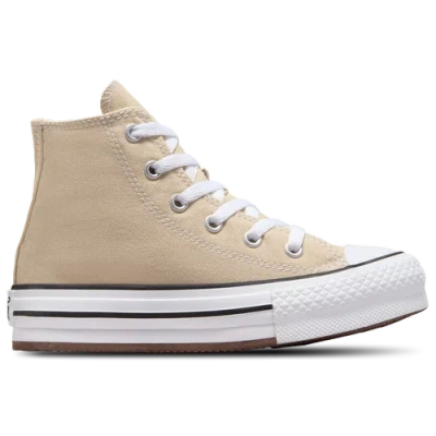 Converse Beige Chuck Taylor All Star Lift Platform Sneakers In White/tan