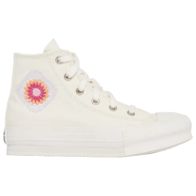 Converse Kids' Girls  Hi Eva Lift In Egret/vintage White/peach Dream