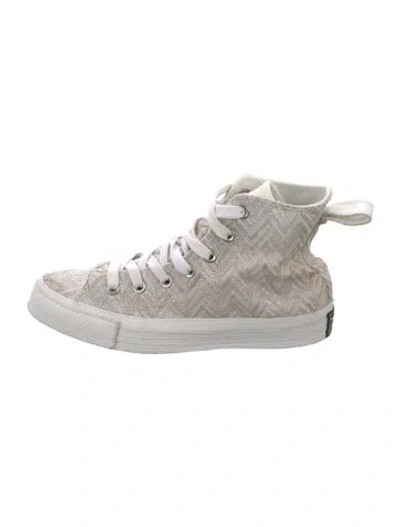 Pre-owned Converse Glitter Accents Sneakers In Pink