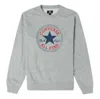 Converse Go-to All Star Patch Standard-fit Fleece Sweatshirt 'grey' In Gray