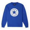 Converse Go-to Chuck Taylor Patch French Terry Crew Sweatshirt 'blue'