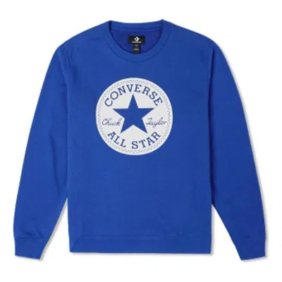 Converse Go-to Chuck Taylor Patch French Terry Crew Sweatshirt 'blue'