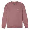 Converse Go-to Embroidered Star Chevron Brushed Back Fleece Crew Sweatshirt 'maroon' In Purple
