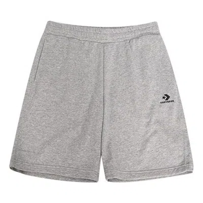 Converse Go-to Embroidered Star Chevron Standard-fit Fleece Short 'grey' In Gray