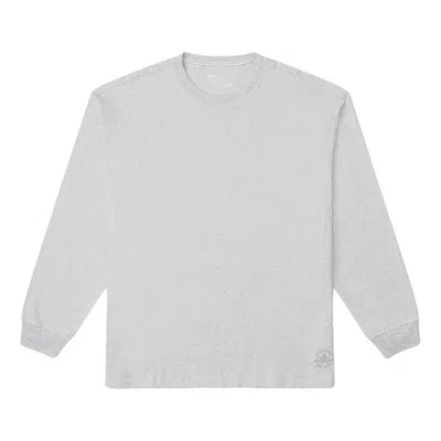 Converse Gold Standard Embroidered Logo Long Sleeves T-shirt 'grey' In Gray