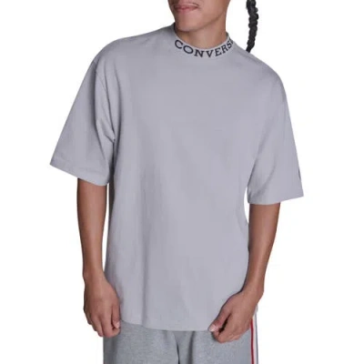 Converse Gold Standard Mock Tee In Gray