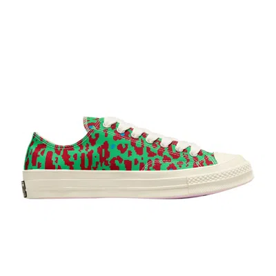 Pre-owned Converse Golf Le Fleur X Chuck 70 Low 'digital Leopard Pack - Green'