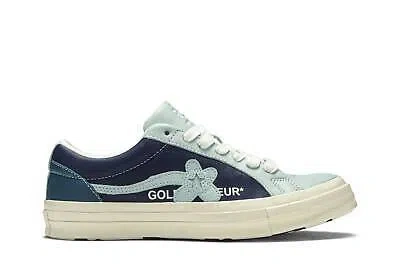 Pre-owned Converse Golf Le Fleur X One Star Ox 'industrial Pack - Blue' 164024c In Barely Blue/patriot/egret