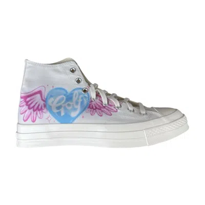 Pre-owned Converse Golf Wang X Chuck 70 High 'airbrush Graffiti' | Cream | Men's Size 8.5 In White