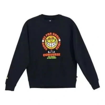 Converse Good Times Graphic Pullover Crew Sweatshirt 'black'