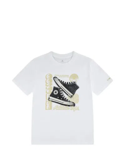 Converse Kids' Graphic-print T-shirt In White