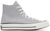 Converse Logo Affixed With High Upper Board Shoes In Grey Area/egret/blac