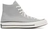 Converse Gray Chuck 70 High Top Sneakers In Grey Area/egret/blk