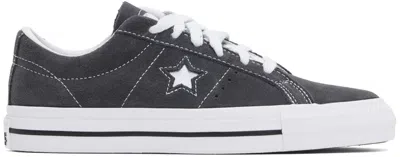 Converse Gray Cons One Star Pro Suede Sneakers In Dark Matter/white/bl