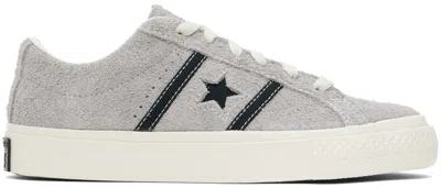 Converse Grey One Star Academy Pro Trainers In Totally Neutral/blac