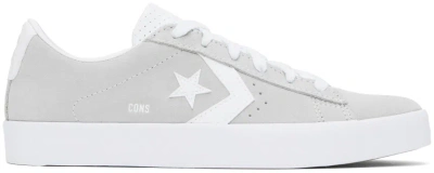 Converse Gray Pl Vulc Pro Sneakers In Fossilized/white/whi