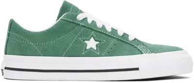 Converse Green Cons One Star Pro Sneakers In Admiral Elm/white/bl