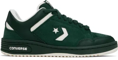 Converse Green Weapon Leather Low Top Sneakers In Green Envy/egret/egr