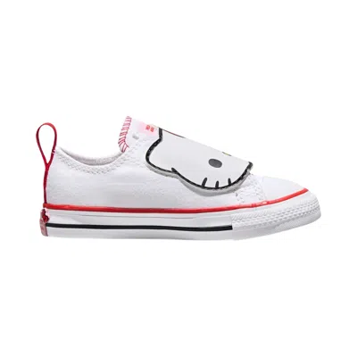 Pre-owned Converse Hello Kitty X  Chuck Taylor All Star One Strap Td 'white Red' | Infant Size 9