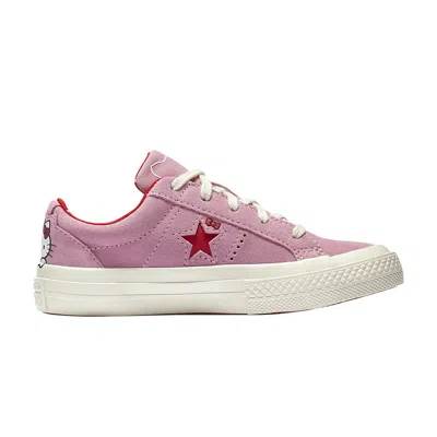 Pre-owned Converse Hello Kitty X One Star Suede Low Top Gs 'prism Pink' | Kid's Size 1