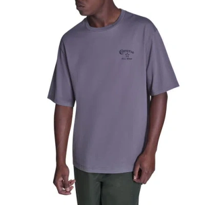 Converse Heritage Wordmark Relaxed T-shirt In Blue