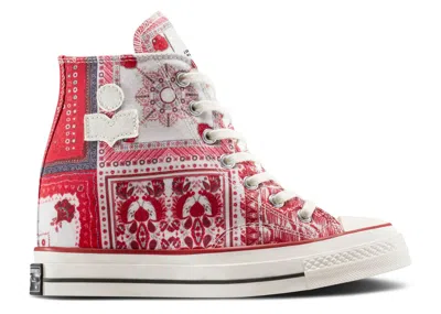 Converse Isabel Marant X  Wmns Chuck 70 Wedge Platform High 'red Bandana Scarf'