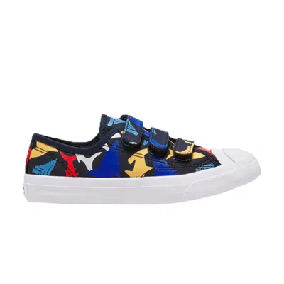 Pre-owned Converse Jack Purcell Low Easy-on Ps 'shark Bite - Black' | Blue | Kid's Size 3
