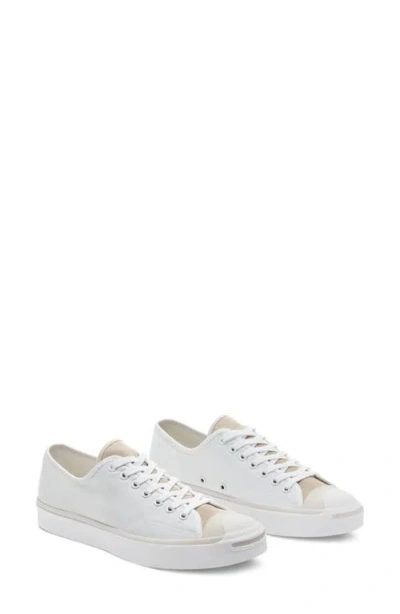 Converse Jack Purcell Low Top Sneaker In White/string/pale Putty