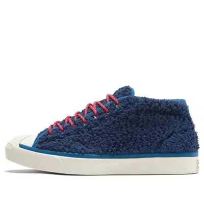 Converse Jack Purcell Mid 'retro Sherpa - Navy Lemon' In Blue