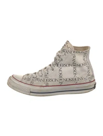 Pre-owned Converse J.w. Anderson Canvas Graphic Print Sneakers In Neutral