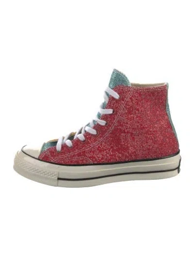 Pre-owned Converse J.w. Anderson Glitter Glitter Accents Sneakers In Blue
