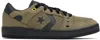 Converse Lace-up Low-cut Casual Shoes In Green/almost Black/b